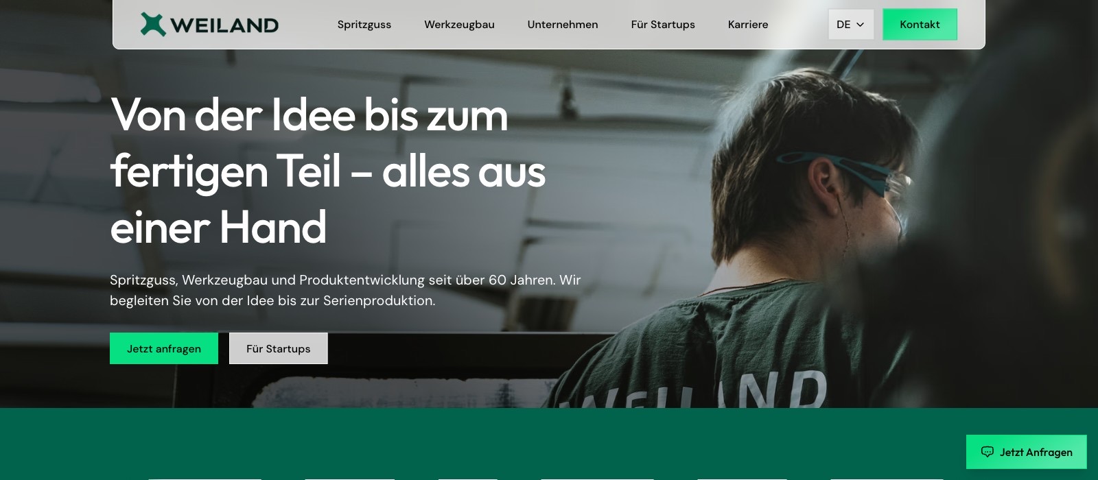 Referenz-Website Weiland Werkzeuge